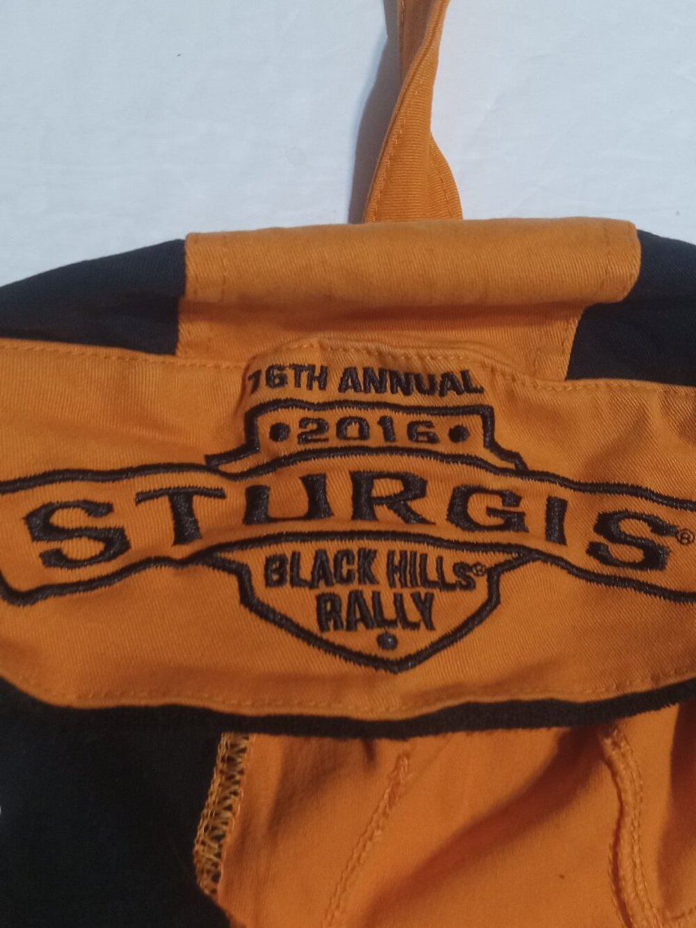 Lorimco 2016 Sturgis Motorcycle Rally Durag 76th Annual Black/Orange